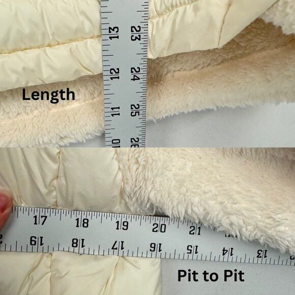 Nwot Bernardo Cream Teddy Eco Plum Insulated Quilted Puffer Jacket Sz Small - Picture 11 of 12